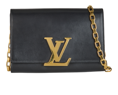 Chain Louise GM, £950, Handbags, Black, Leather, Front view